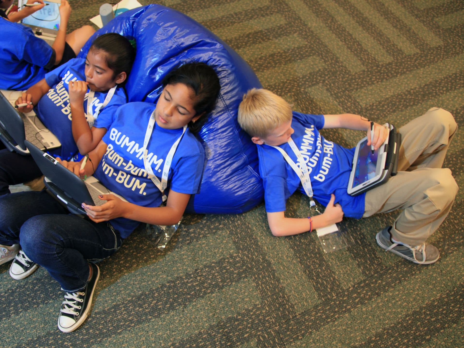 Kids with Education Tablet Computers
