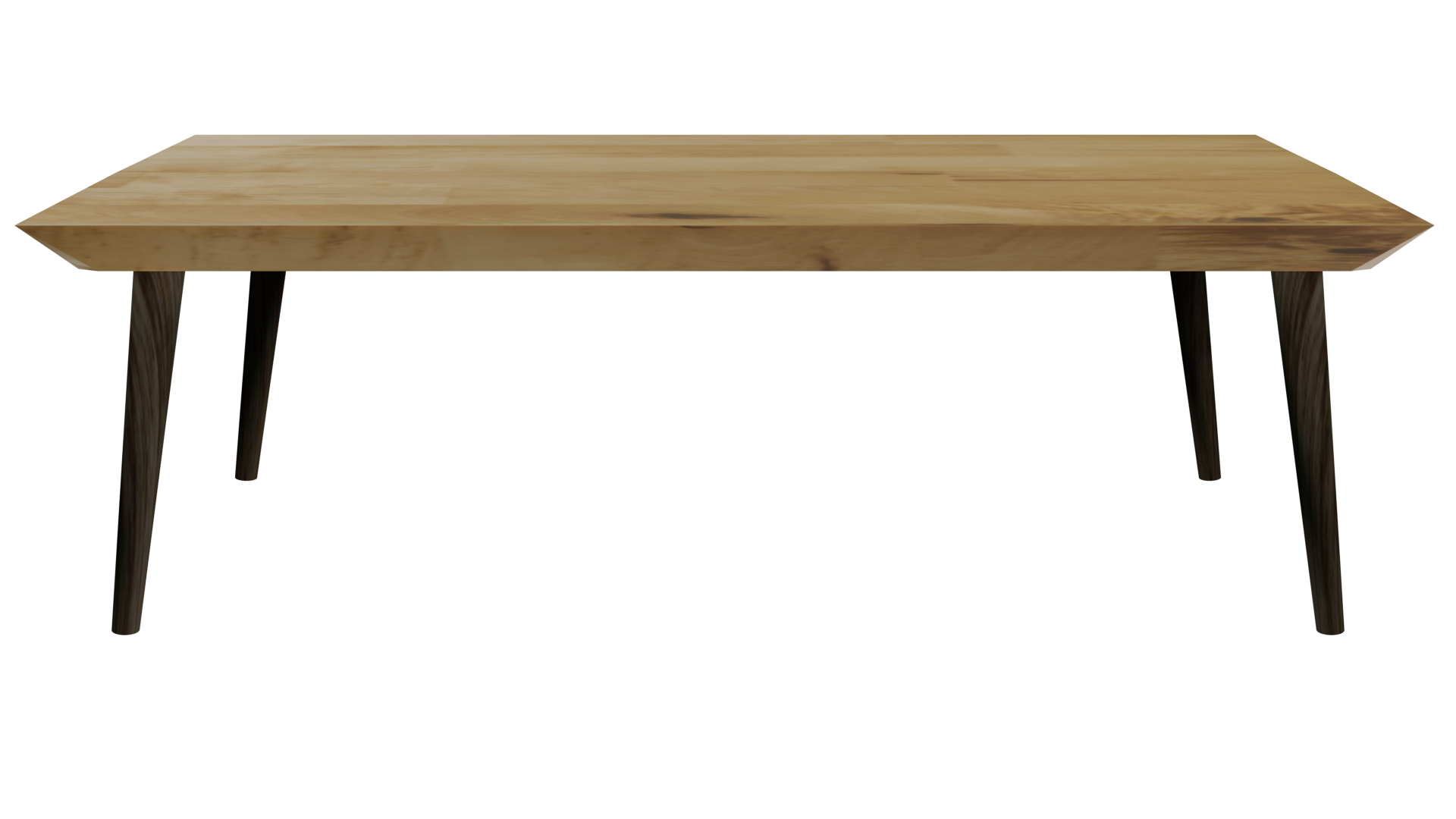 Dinner table side pine wood large table front