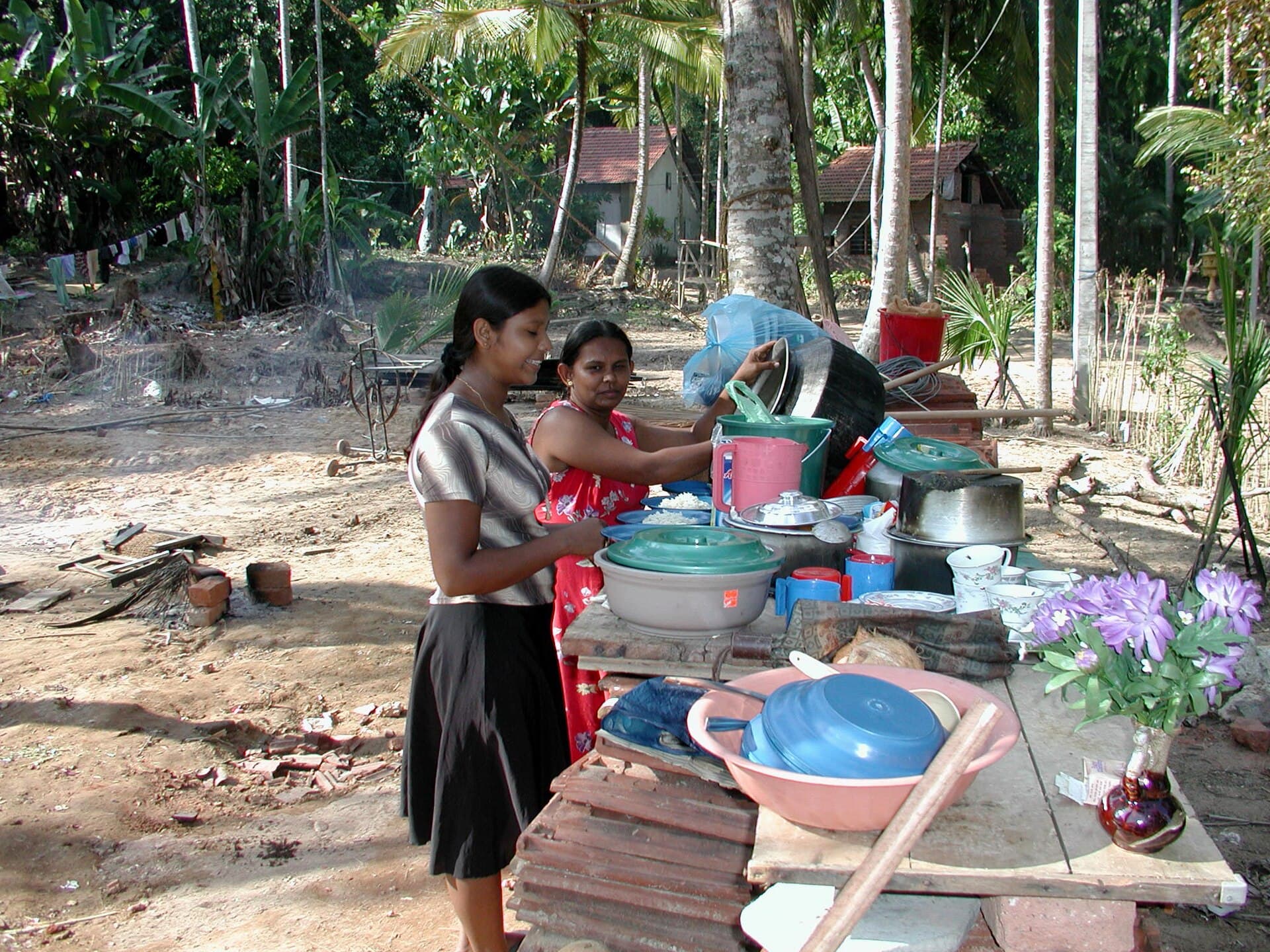 Cooking at a camp